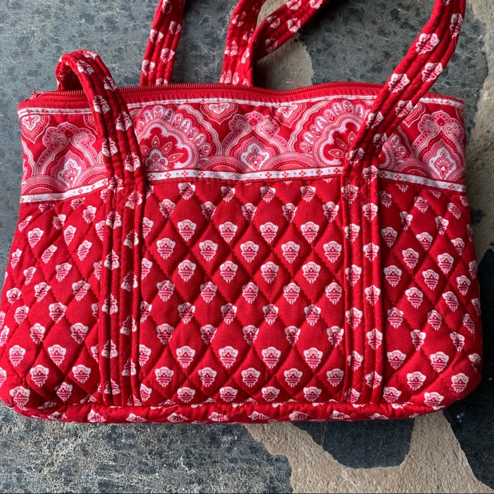 Classic Vera Bradley red paisley satchel NWOT DB